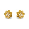 Thumbnail Image 2 of Previously Owned - Enchanted Disney Tiana Diamond Accent Water Lily Stud Earrings in 10K Gold
