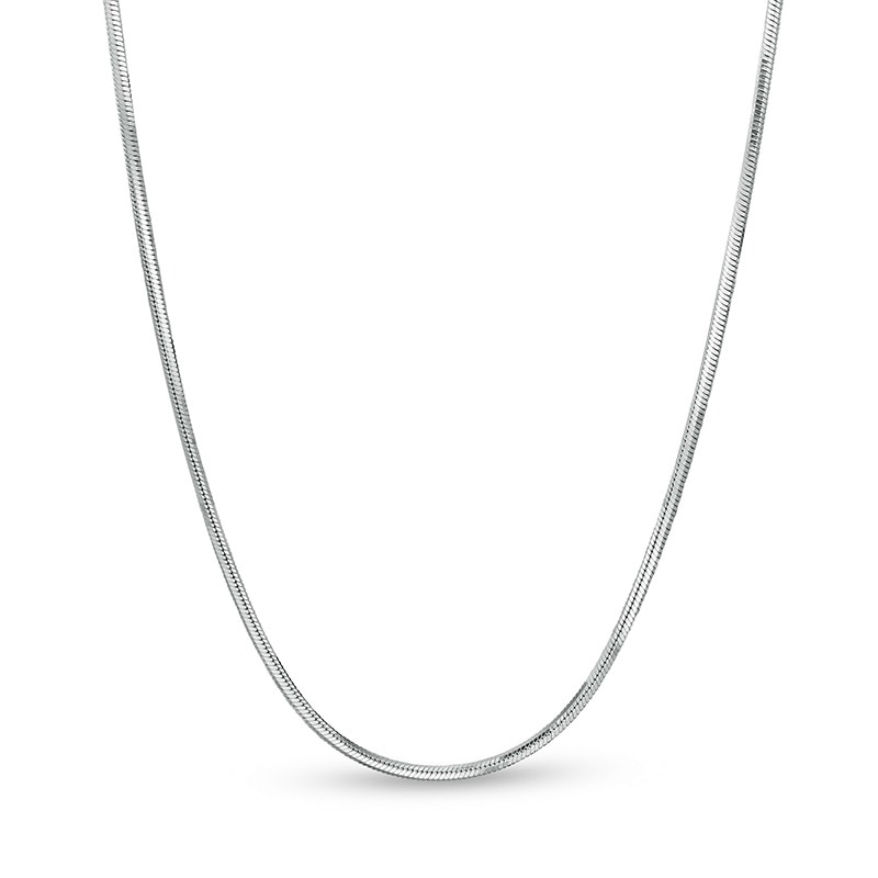 Main Image 1 of Previously Owned - Made in Italy Men's 0.8mm Adjustable Snake Chain Necklace in 14K White Gold - 22"