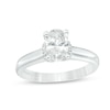 Thumbnail Image 1 of Previously Owned - Vera Wang Love Collection 1-1/8 CT. T.W. Oval Diamond Collar Engagement Ring in 14K White Gold