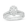 Thumbnail Image 1 of Previously Owned - 1-1/5 CT. T.W. Pear-Shaped Diamond Frame Bridal Set in 14K White Gold (I/SI2)