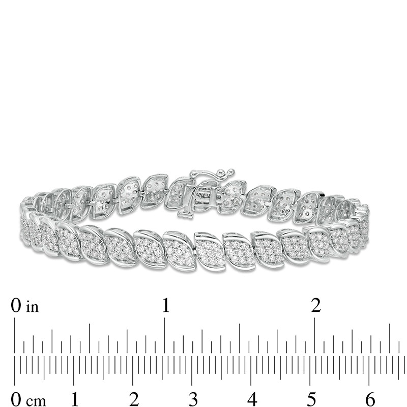Main Image 3 of Previously Owned - 3 CT. T.W. Composite Diamond Tennis Bracelet in 10K White Gold