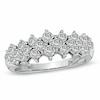 Thumbnail Image 1 of Previously Owned - 1 CT. T.W. Diamond Cluster Pyramid Band in 10K White Gold