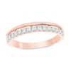 Thumbnail Image 1 of Previously Owned - 1/4 CT. T.W. Diamond Stacked Anniversary Band in 10K Rose Gold