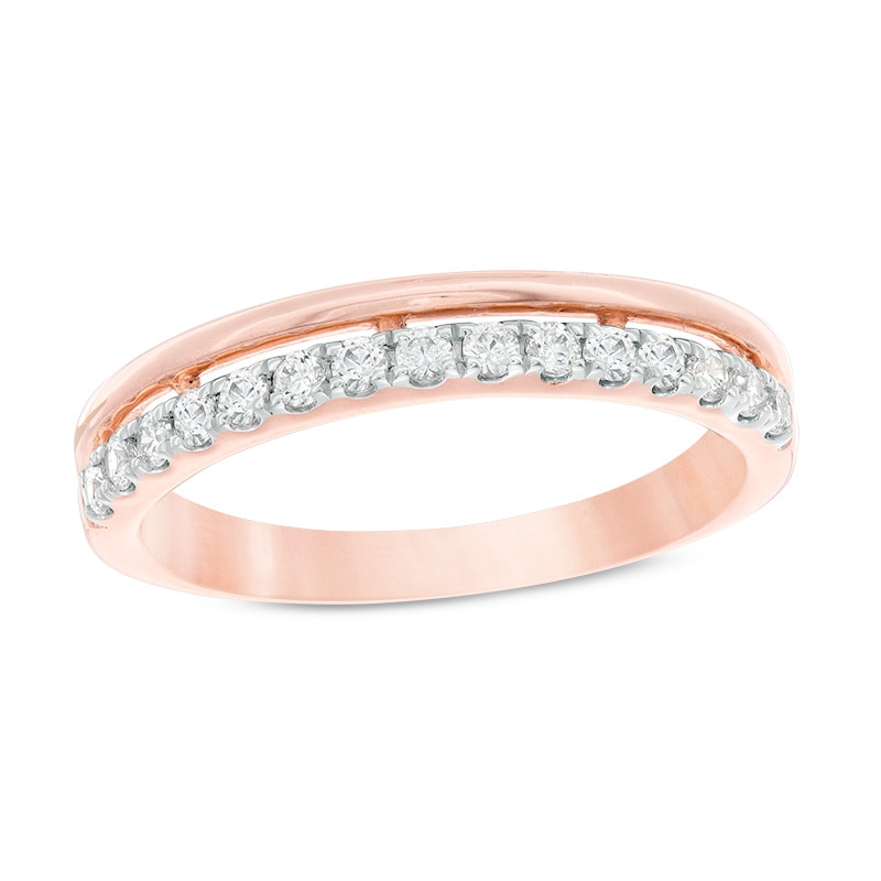 Main Image 1 of Previously Owned - 1/4 CT. T.W. Diamond Stacked Anniversary Band in 10K Rose Gold