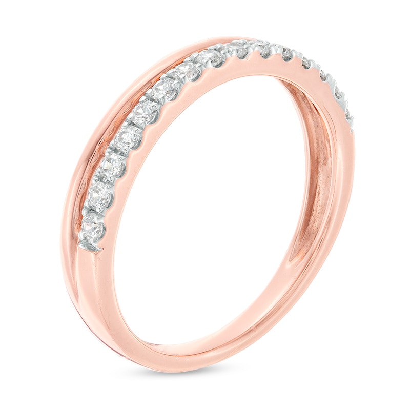 Main Image 2 of Previously Owned - 1/4 CT. T.W. Diamond Stacked Anniversary Band in 10K Rose Gold
