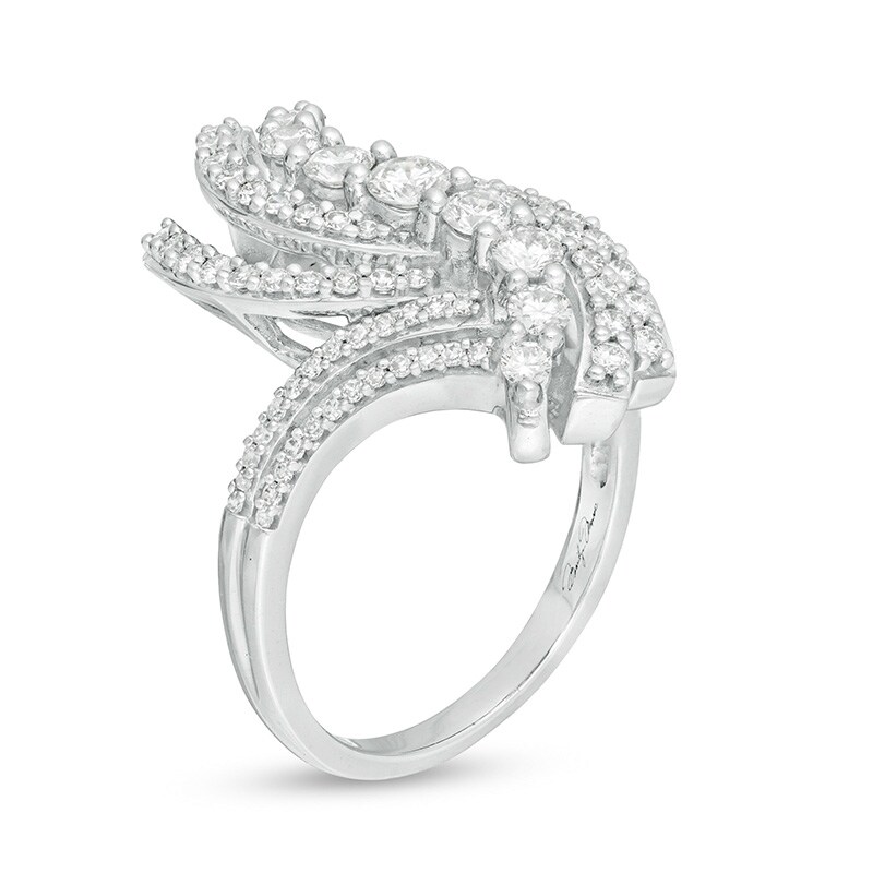 Main Image 2 of Previously Owned - Marilyn Monroe™ Collection 1 CT. T.W. Journey Diamond Bypass Ring in 10K White Gold