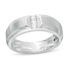 Thumbnail Image 1 of Previously Owned - Vera Wang Men's 1/10 CT. T.W. Baguette Diamond Wedding Band in 14K White Gold
