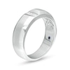 Thumbnail Image 2 of Previously Owned - Vera Wang Men's 1/10 CT. T.W. Baguette Diamond Wedding Band in 14K White Gold