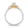 Thumbnail Image 4 of Previously Owned - Enchanted Disney Cinderella 1/10 CT. T.W. Diamond Promise Ring in 10K Two-Tone Gold