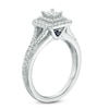 Thumbnail Image 1 of Previously Owned - Vera Wang Love Collection 5/8 CT. T.W. Diamond Double Frame Engagement Ring in 14K White Gold