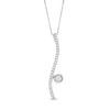 Thumbnail Image 1 of Previously Owned - Marilyn Monroe™ Collection 1/5 CT. T.W. Diamond Linear Ribbon Pendant in 10K White Gold