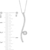 Thumbnail Image 2 of Previously Owned - Marilyn Monroe™ Collection 1/5 CT. T.W. Diamond Linear Ribbon Pendant in 10K White Gold