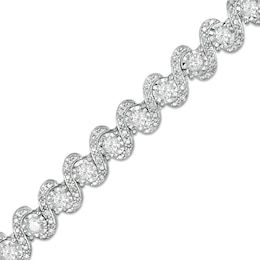 Previously Owned - 3 CT. T.W. Diamond Cascading Tennis Bracelet in 10K White Gold