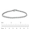 Thumbnail Image 4 of Previously Owned - 1 CT. T.W. Diamond Twist Line Bracelet in 10K White Gold