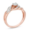 Thumbnail Image 2 of Previously Owned - 1/4 CT. T.W. Diamond Twist Bypass Ring in 10K Rose Gold