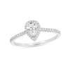Thumbnail Image 1 of Previously Owned - 1/2 CT. T.W. Pear-Shaped Diamond Frame Engagement Ring in 18K White Gold (G/SI2)