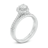 Thumbnail Image 1 of Previously Owned - 1 CT. T.W. Diamond Teardrop-Shaped Frame Bridal Set in 14K White Gold