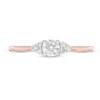 Thumbnail Image 4 of Previously Owned - 1/3 CT. T.W. Diamond Tri-Sides Engagement Ring in 10K Rose Gold