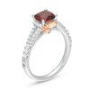 Thumbnail Image 2 of Previously Owned - Enchanted Disney Mulan Rhodolite Garnet and 1/4 CT. T.W. Diamond Engagement Ring in 14K Two-Tone Gold