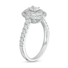 Thumbnail Image 3 of Previously Owned - Love's Destiny by Peoples 1 CT. T.W. Oval Diamond Frame Engagement Ring in 14K White Gold (I/SI2)