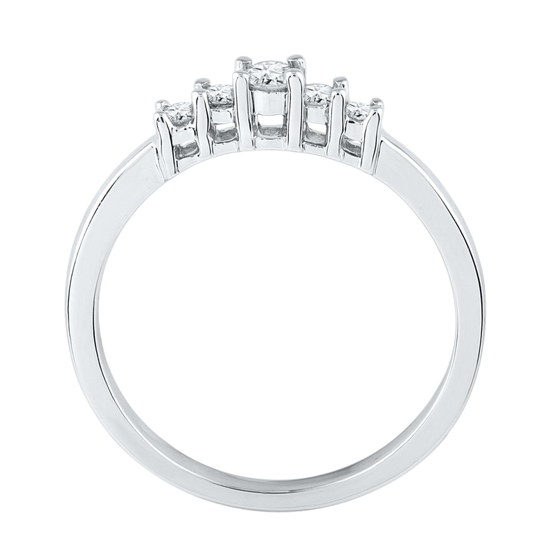 Main Image 2 of Previously Owned - 1/5 CT. T.W. Diamond Five Stone Promise Ring in 10K White Gold