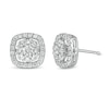 Thumbnail Image 1 of Previously Owned - 1 CT. T.W.  Lab-Grown Diamond Cushion Frame Stud Earrings in 14K White Gold (F/SI2)