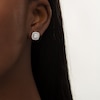 Thumbnail Image 2 of Previously Owned - 1 CT. T.W.  Lab-Grown Diamond Cushion Frame Stud Earrings in 14K White Gold (F/SI2)