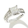 Thumbnail Image 1 of Previously Owned - 1-1/2 CT. T.W. Quad Square-Cut Diamond Engagement Bridge Ring in 14K White Gold