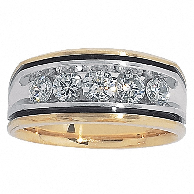 Main Image 1 of Previously Owned - 1 CT. T.W. Diamond Wedding Band in 14K Two-Tone Gold