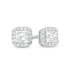 Thumbnail Image 1 of Previously Owned - 1/2 CT. T.W.  Princess-Cut Diamond Frame Stud Earrings in 14K White Gold (I/SI2)