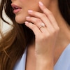 Thumbnail Image 1 of Previously Owned - 1 CT. T.W. Composite Pear Diamond Frame Twist Shank Engagement Ring in 14K Rose Gold