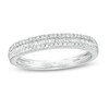 Thumbnail Image 1 of Previously Owned - 1/4 CT. T.W. Baguette and Round Diamond Multi-Row Band in 14K White Gold