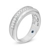 Thumbnail Image 2 of Previously Owned - Vera Wang Men's 5/8 CT. T.W. Diamond Two Row Wedding Band in 14K White Gold