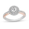 Thumbnail Image 1 of Previously Owned - Enchanted Disney Snow White 3/4 CT. T.W. Diamond Frame Engagement Ring in 14K Two-Tone Gold