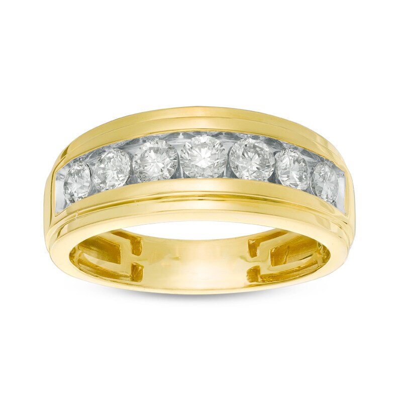 Main Image 1 of Previously Owned - 1-1/5 CT. T.W. Diamond Seven Stone Wedding Band in 10K Gold