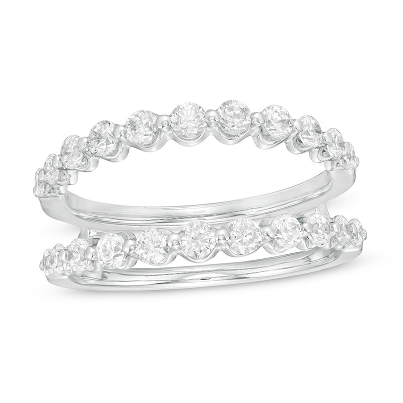Main Image 1 of Previously Owned - 1 CT. T.W. Diamond Bubbles Solitaire Enhancer in 14K White Gold