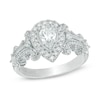 Thumbnail Image 1 of Previously Owned - Vera Wang Love Collection 1 CT. T.W. Pear-Shaped Diamond Frame Engagement Ring in 14K White Gold