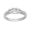 Thumbnail Image 4 of Previously Owned - 1 CT. T.W. Princess-Cut Diamond Past Present Future® Engagement Ring in 10K White Gold
