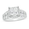Thumbnail Image 1 of Previously Owned - 3 CT. T.W. Princess-Cut Quad Diamond Frame Split Shank Engagement Ring in 14K White Gold