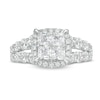 Thumbnail Image 4 of Previously Owned - 3 CT. T.W. Princess-Cut Quad Diamond Frame Split Shank Engagement Ring in 14K White Gold