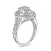 Thumbnail Image 3 of Previously Owned - 1 CT. T.W. Composite Pear-Shaped Diamond Frame Split Shank Engagement Ring in 10K White Gold