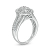 Thumbnail Image 3 of Previously Owned - 1 CT. T.W. Composite Oval Diamond Frame Vintage-Style Engagement Ring in 10K White Gold