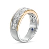Thumbnail Image 3 of Previously Owned - Vera Wang Men's 5/8 CT. T.W. Diamond Vintage-Style Wedding Band in 14K Two-Tone Gold