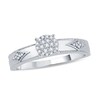 Thumbnail Image 1 of Previously Owned - 1/10 CT. T.W. Composite Diamond Kite-Shaped Sides Engagement Ring in 10K White Gold