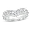Thumbnail Image 1 of Previously Owned - 1/2 CT. T.W. Diamond Chevron Anniversary Band in 14K White Gold