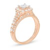Thumbnail Image 3 of Previously Owned - 1 CT. T.W. Quad Princess-Cut Diamond Frame Split Shank Bridal Set in 10K Rose Gold