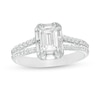Thumbnail Image 0 of Previously Owned - 1-1/5 CT. T.W. Multi-Shaped Diamond Split Shank Engagement Ring in 14K White Gold
