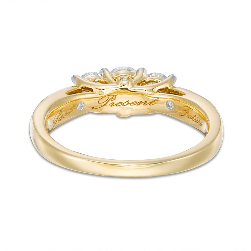 Previously Owned - 1 CT. T.W. Diamond Past Present Future® Engagement Ring in 10K Gold