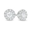 Thumbnail Image 1 of Previously Owned - 1/4 CT. T.W. Diamond Frame Stud Earrings in 14K White Gold (I/I2)