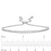 Thumbnail Image 2 of Previously Owned - 1 CT. T.W. Diamond Bolo Bracelet in 10K White Gold - 9.5"